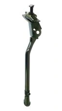 Cavalletto nero in lega: stabile, robusto, essenziale. Adatto a bici 20-28 pollici, montaggio centrale, design italiano!